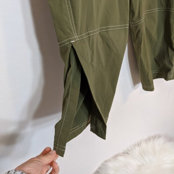 Lucy Army Green Athletic Flex Capris - Picture 3 of 7